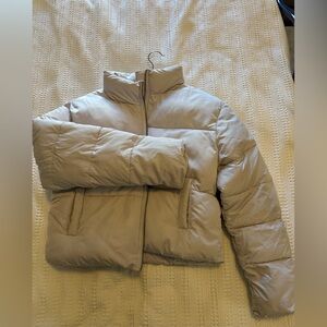 Double Zero Lilac Cropped Puffer